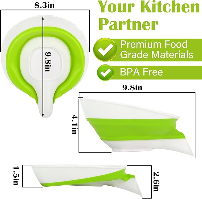 Collapsible Colander - Small Strainer Basket, Side-Drain Design, Dishwasher Safe Food Strainer for Pasta, Fruits, Vegetables