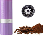1Zpresso Q Air Manual Coffee Grinder-Purple, Mini Slim Travel Sized Fits in the plunger, Stainless Steel Conical Burr, Numerical Adjustable Setting for Pour Over French Press Cold Brew