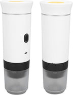 Asixxsix Portable Maker, Rechargeable 2500mAh Battery One Button Operation Travel Coffee Maker, Camping with Rich Flavor Extraction for Travel Office Household (White)