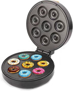 Donut Maker Donut, Electric Cake Pop Mini Cake Makers Doughnuts Maker Machine With Non Stick Surface Makes 8 Doughnuts Safe Cooking Unique Mini Appliance for Kitchen Bakery Dessert