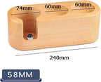 Walnut Wood Coffee Filter Holder, Espresso Tamper Mat Stand, Coffee Maker Support Base Rack, Barista Accessories(Equipped with motor handle)