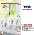 Dmore magnetic knife holder for wall—with 2 hooks, No Drilling 16 Inch walnut knife magnetic strip, Powerful knife magnet rack, include Adhesive Tape and screws for Knives, Utensils, and Tools