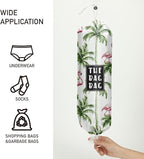Plastic Bag Organizer, Reusable And Washable Country Style Plastic Cag Organizer,for Home Kitchen Travelling Camping Decor, use 1 Pack，Flamingo Palm Tree Pattern