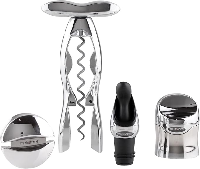 Houdini Wine Kit Bar Tool Set, 4 Piece, Chrome, W9426