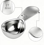 18/8 Stainless Steel Coffee Measuring Spoon 2 Tablespoon Coffee Scoop Short Handle Measuring Spoon for Ground Coffee Tea Sugar Flour Exact Measuring Spoons (30ml)