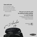 Granite Ware 13-inch oval roaster with Lid. Enameled steel design to accommodate up to 7 lb poultry/roast. Resists up to 932°F. Ideal for preparing meals for two!