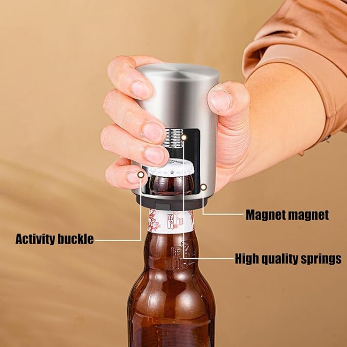 Destapadores De Cerveza Automatic Bottle Opener Premium Beer Bottle Opener Bottle Openers for Seniors,QUICK Fun Bartender Openning Tool for Corkscrew Lid Home Bars Kitchen