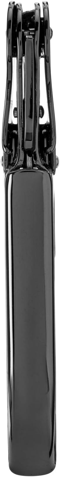 Viski Gunmetal Signature Double Hinged Waiters Corkscrew Wine Opener, Stainless Steel with Built-in Bottle Opener & Foil Cutter for Home Bar, Kitchen, Travel, Gifts for Wine Lovers, Set of 1, Black