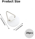 20Pcs 0.9in White Round Invisible Adhesive Plate Hangers,Vertical Plate Holders Wall Mount Display Holder,No Nails Decorative Plates for Artworks