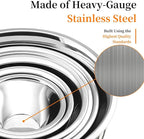 Mixing Bowls, 5Pcs Stainless Steel Mixing Bowl Set, Utensils for the Kitchen, Multifunctional, Stackable, Dishwasher Safe, 3.75L / 3.25L / 2.5L / 2L / 1.3L (With lid)
