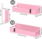Magnetic Water Bottle Holder for Refrigerator, Cup Holder Organizer for Stanley and Tumbler for Kitchen, 4 Pack, Pink