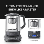 Joydeem Hot Tea Maker, Glass Electric Kettle with Auto Lift Tea Infuser and Temperature Control, 1.7L, JD-ZC6088G