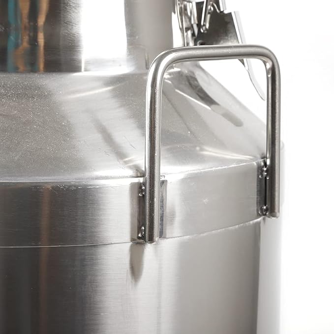304 Stainless Steel Milk Can Large 12L-60L Capacity Milk Bucket Ice Buckets Bar Tools Wine Pail Bucket Milk Can Tote Jug with Sealed Lid Heavy Duty for Milk and Wine Liquid Storage (60L)