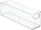 iDesign Recycled Plastic Stackable Storage Bin - Perfect to Hold Breast Milk Bags - Clear
