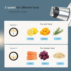 MEGAWISE Electric Food Processor, 800W Meat Grinder & Vegetable Chopper - 2 Bowls (3L Stainless Steel + 3L Glass) with 4 Blades, Dual-Speed Food Chopper for Meat, Fruits, Vegetables, and Nuts
