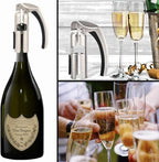Imbibe & Indulge - Champagne Opener Tool - Zinc Alloy Champagne Opener with Non-Slip Handle and Easy Lever-Action - Champagne Accessories, Champagne Bottle Opener, Sparkling Wine Accessories Metal