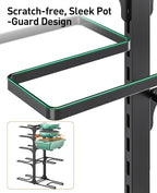 ORDORA 10-Tier Pots and Pans Organizer under Cabinet, Kitchen Cabinet Organizers and Storage, Heavy Duty Pots and Pan Storage Rack Organizer inside Cabinet, Adjustable