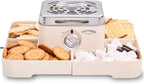 Electric Smores Maker - Indoor Smores Kit with 4 Detachable Trays, 4 Stainless Steel Forks - Flameless Smores Maker Tabletop Indoor Kit (White)