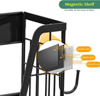 Magnetic Spice Rack, Magnetic Shelf for Fridge, Pantry Organizers & Storage, Kitchen Organization, Fridge Organizer, Kitchen Organizers and Storage, Magnetic Paper Towel Holder, (Black)