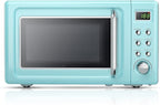 ARLIME Small Microwave, 0.7Cu.ft 700 Watt Countertop Microwave with 5 Micro Power Defrost & Auto Cooking Function, Stainless Steel Interior, LED Display, Retro Microwave for Kitchen, RV, Dorm (Green)