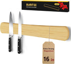 Swaitee Magnetic Knife Holder for Wall, 16 Inch Bamboo Knife Strip with Strong Magnetism, Kitchen Accessories Organizer, Housewarming Gifts for New Home, Storage Space Saver for Apartment/Rv/Farmhouse