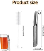 Tea Infusers For Loose Leaf Tea - Stainless Steel Office, Home & Travel - Set of 3 - Includes Strainers, Cleaning Brush