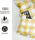Plastic Bag Holder,Reusable And Washable Grocery Bag organizer,for Home Kitchen Travelling Camping Decor, use 1 Pack, Yellow And White Checkerboard Pattern