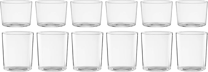 Oneida 895977 Stackables Clear Short & Tall Glasses, Set Of 12