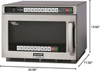 Sharp R-CD1800M Commercial Microwave Oven, TwinTouch Heavy Duty with Dual TouchPads, 1800 Watts, 0.75 Cu. Ft. Capacity, Stainless Steel, 10 Memory Pads, 4-Stage Programming, Auto Voltage Sensor