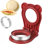 CHICHAUS Uncrustable Sandwich Maker,Sandwiches Pocket Circle Shape 3.7Inch Sandwich Cutter and Sealer,Sandwich Cutter for Kids Breakfast and lunchboxes (Red)