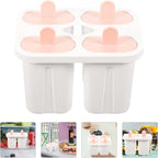Ice Lolly Mold and Sucker Making Tool Set with Colorful Lid, Food-grade Silicone Ice Candy Making Tray for Homemade and Treats, Kitchen Specialty Gadget for Summer Use Random Color