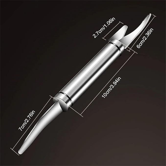 2024 New 5 in 1 Multifunctional Shrimp Line Fish Maw Knife with Cleaning Cloth, 304 Stainless Steel Shrimp Peeler, Fish Scale Remover Specialty Tools and Gadgets