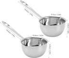 Milltrip Stainless Steel Butter Warmer, 300ml Mini Butter Melting Pot Small Saucepan Milk Warmer Pot with Induction Bottom, Dual Pour Spouts & Cool Touch Handle, Egg Pan for Melting Butterr Heating