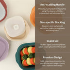 Silicone Multi-Steamer Made in Korea Microwave Steamer for Cooking & Reheating BPA-Free Flexible & Durable (Luna Purple, 20.29 fl oz)