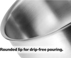 Misen 5-Ply Stainless Steel Saucier with Lid - Induction-Compatible Pan with Curved Sides for Smooth Stirring - Oven Safe to 800F – Even Heat Distribution & Ergonomic Handle - 0.75 QT