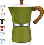 6 Cup Aluminum Espresso Stovetop Moka Pot Express Coffee Maker Percolator Italian Classic Mocha Coffee Machine for Italian and Cuban Cafe Brewing for Home & Camping 300ml 10oz