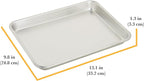 Chigcago Metallic Recyled Aluminum Small 9x13 Baking Sheet, Made With Recylced Aluminum, Perfect For Everyday Baking And Roasting Use