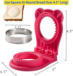 CHICHAUS Uncrustable Sandwich Maker,Sandwiches Pocket Circle Shape 3.7Inch Sandwich Cutter and Sealer,Sandwich Cutter for Kids Breakfast and lunchboxes (Rose Red)