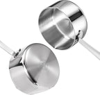 18/10 Stainless Steel Butter Warmer Measuring Pan, 0.5 Quart Small Sauce Pan with Dual Pour Spout, 17OZ/500ml Coffee Milk Chocolate Butter Melting Pot