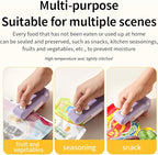 2-in-1 Mini Bag Sealer and Cutter, Rechargeable Handheld Food Storage Sealer with Magnet, Portable Crocodile Design for Chips and Snacks, Kitchen Storage Solution (Purple)