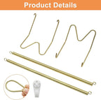 Plate Hangers for The Wall - Stainless Steel Invisible Heavy Duty Wire Plate Holder for 15-16 Inch Decorative Plates, Art Plates & Ceramic Plates with Wall Hooks