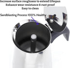 Stainless Steel Moka Pot, Gas/Electric Stovetop Espresso Maker, Percolator Coffee Pot Italian Percolator Cuban Café Brewing, Greca Coffee Maker (9CUP 450ml)