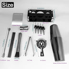 Professional Cocktail Shaker Set with Stand Cocktail Recipes, 15-Piece 750/600ml Bartender Kit, Bar Sets Bartending Kit Bar Tool Set 25/20oz Boston Shakers, Jigger, Muddler (Black)