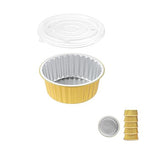 5.5" Round Aluminum Foil Containers with Lids (5 Pack) – Heavy Duty Disposable Foil Takeout Pans for Food Storage, Meal Prep, Soup, Leftovers & Catering, 19oz