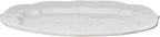 Lenox Serveware, Lenox French Perle White Serving Platter, Oval Shape, 18.5-Inch, Stoneware, Dishwasher Safe, Turkey Platter for Thanksgiving, Winter Hosting, Christmas Serving (White, 1 Piece)