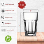 Highball Drinking Glasses Set of 48, 12.5 oz Glass Tumbler - Water Glasses & Beer Glassware for Kitchen - Durable Drinkware Set for Juice, Soda, Iced Tea & Cocktails - Heavy Base, Dishwasher Safe