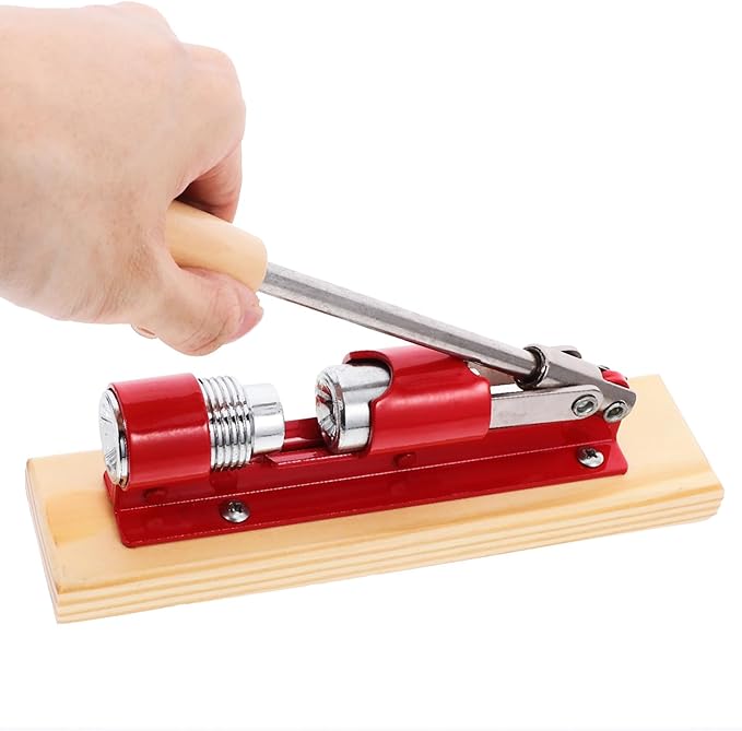 Generic Mechanical Walnut Nutcracker Clamp, Multipurpose Household Nut Opener Tool with Non-slip Handle, Red Metal Shell Cracker for Walnuts and Pecans, Kitchen Specialty Gadget for Easy
