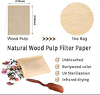 400 PcsTea filter bag, 100% natural wood pulp paper material, disposable tea soaking device, empty tea bag with drawstring, for loose leaf tea (3.5 x 2.75 inches)