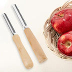 Cabilock 2-Piece Stainless Steel Fruit Corer Tool Set - Heavy Duty Kitchen Core Remover with Serrated & Smooth Blades - Multi-Use Pitter for Bell Pepper, Pear, Cherry, Jujube & Red Dates