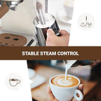 Espresso Machine, Expresso Coffee Machines for Home, 20 Bar Cafetera Espresso with Milk Frother Steam Wand, Compact Small Coffee Maker for Latte and Cappuccino (Pear White, Stainless Steel, Gift)